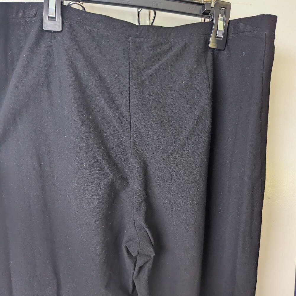 Eileen Fisher Black Wide Leg Pants Size Large Petite - Picture 5 of 6